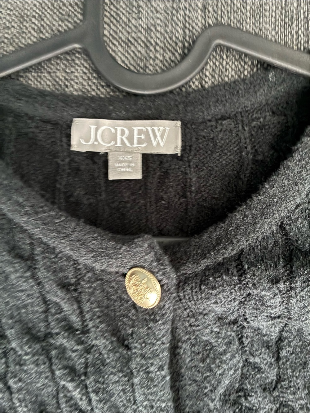 J.Crew Odette Cable Knit Cardigan in Cotton Blend Boucle - Picture 3 of 3